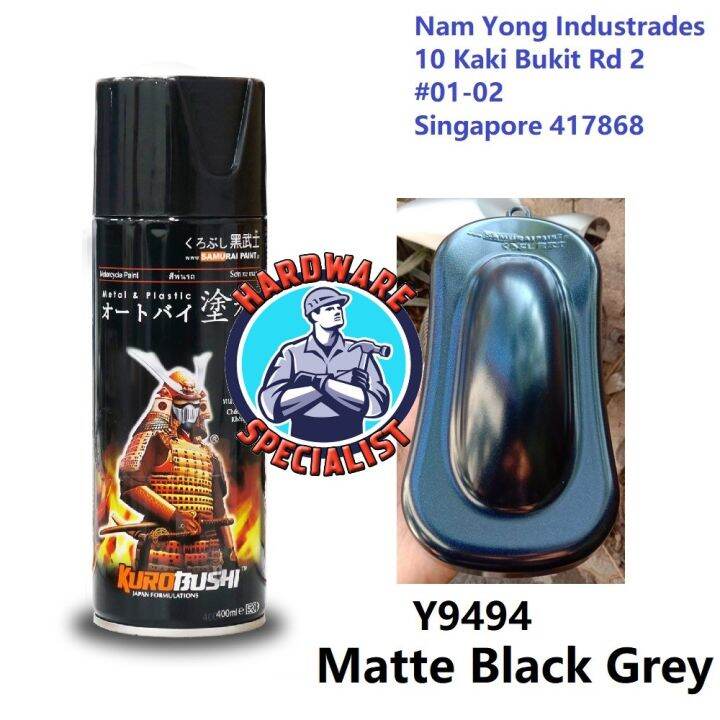 Samurai Paint Yamaha Matte Black Grey Y9494 Spray Paint 400ml Lazada