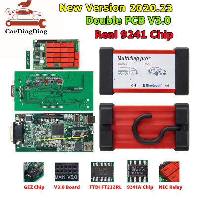 รุ่นล่าสุด2017.R3 Multidiag Pro VCI TCS USB BT PCB คู่ V3.0จริง9241A ชิป OBD2เครื่องสแกนเนอร์รถบรรทุกเครื่องมือวินิจฉัย