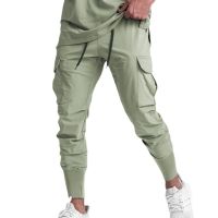 Classic Streetwear Casual Men Pants American Trend Male Oversized Pants Solid Color Multi-Pockets Trousers