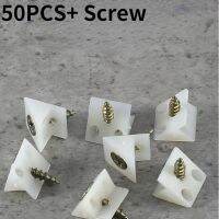 50pcs Furniture Chest Drawer Bottom Repair Fixing Mending Wedges Drawer Angle Code Bracket Fastener with Screws bracket