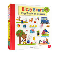 Original English bizzy bear big book of words little bear is busy series of English words big open paperboard Book Young parent-child English Enlightenment picture book color graphic vocabulary picture book