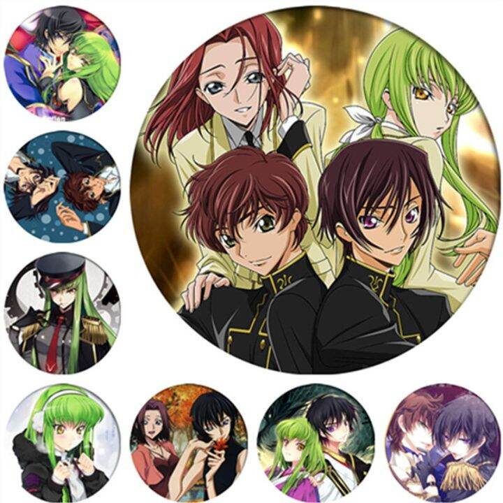 58MM CODE GEASS Lelouch of the Rebellion cartoon Badge Icon Brooch