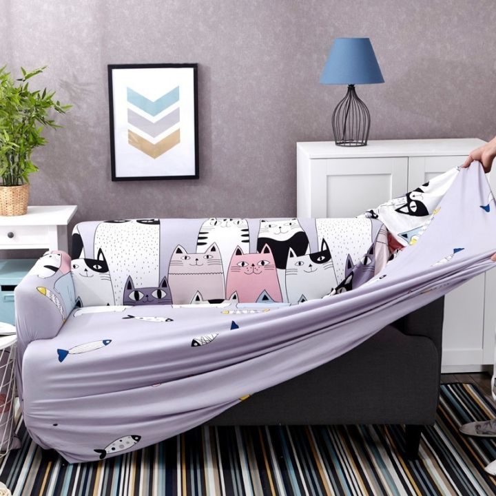 cloth-artist-แมวน่ารักแปนเด็กซ์โซฟาปก-cutepattern-ตัดปลอกรวมทุกอย่างที่นอน-coverprotectorroom