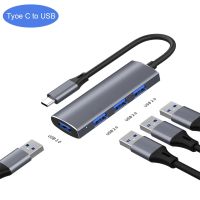 【LZ】◎✐  4 em 1 usb 3.0 hub tipo c para usb 4 portas multi divisor adaptador otg tipo-c hub para lenovo macbook pro computador acessórios