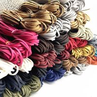 ▥┇ 5yards/lot 3mm Flat Faux Suede Braided Cord Korean Velvet Leather Handmade Beading Bracelet Jewelry Accessories Cord