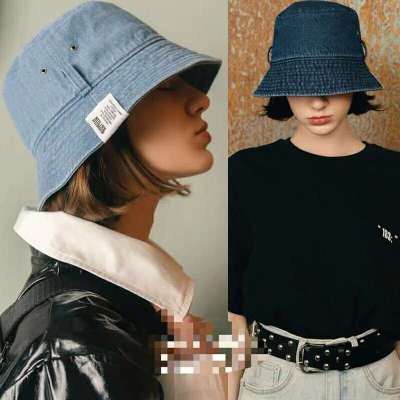 หญิงสาวฤดูใบไม้ผลิฤดูใบไม้ร่วงยีนส์ถังหมวกฮาราจูกุ Streetwear ชาวประมงอาทิตย์หมวก Packable