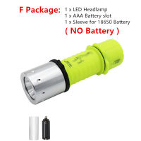 800 Lumens yellow light Waterproof Diving Flashlight Torch XM-L T6 LED Underwater 50M Warm Light Flash Light 3 Modes Lantern