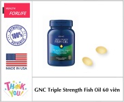 HCMGNC TRIPLE STRENGTH FISH OIL 60 Viên Bổ Sung 1000mg Omega- 3 DHA EPA Từ