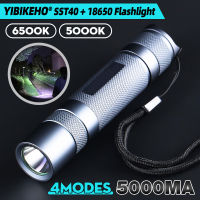 ไฟฉาย S2 + 1800lm SST40 5000K 6500K การจัดการการป้องกันอุณหภูมิ18650ไฟฉาย LED