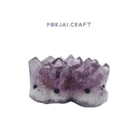 Amethyst cluster hedgehog heart ผลึกอเมทิสต์หัวใจ