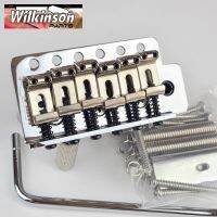 Wilkinson เทรโมโลบริดจ์อานเหล็กโค้งงอวินเทจสำหรับบังโคลน Stratocaster ST กีต้าร์ไฟฟ้าโครเมียมเครื่องประดับเงิน WOV01