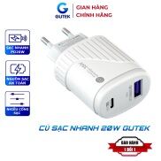 Củ sạc nhanh PD 20w Gutek LDO-BS1 2 cổng qc3.0 Type-C và USB