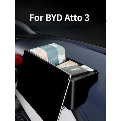 กล่องเก็บของสำหรับ BYD Atto 3ด้านหลังหน้าจอจัดเก็บกล่องทิชชู่กล่องใส่แว่นตาอุปกรณ์ตกแต่งภายในรถยนต์