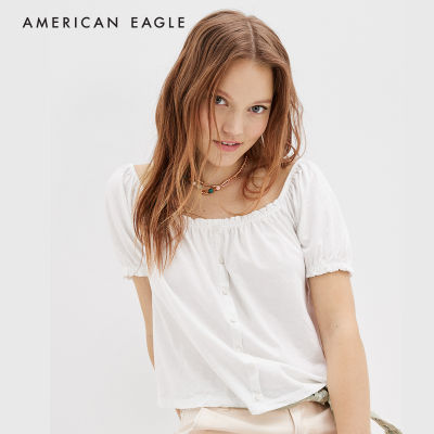 American Eagle Puff Sleeve Tee เสื้อยืด ผู้หญิง (EWTS 037-8260-100)