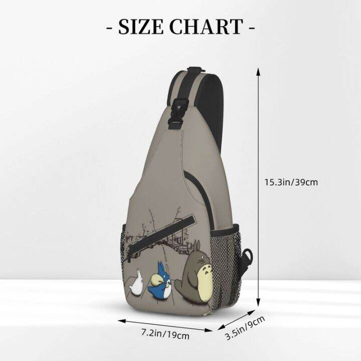 2023ใหม่แฟชั่นสตูดิโอจิบลิอะนิเมะเพื่อนบ้านของฉัน-totoro-crossbody-sling-กระเป๋าเป้ผู้ชาย-hayao-miyazaki-กระเป๋าหน้าอกไหล่สำหรับการเดินป่า