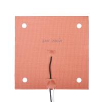 【CW】 Hot Bed Silicone Heated 230x230mm 24V/110V/220V gel Build Plate with 4 Screw Holes