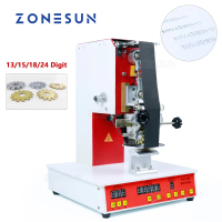 ZONESUN ไฟฟ้า Rolling เครื่องพิมพ์ริบบิ้นร้อนความร้อนเครื่องพิมพ์วันที่ชุดหนังถุงพลาสติกสไตล์กระดาษกล่องบรรจุ