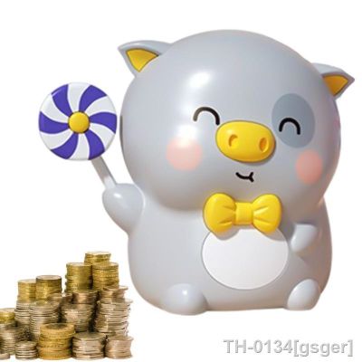 ▼ Childrens Shatterproof Piggy Bank Pig Money Armazenar 600 Moedas Bills