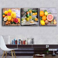 Modern Canvas Art 3 Pieces Fruit Paintings Bar Kitchen Room Decoration Juice Wall Pictures For Dining Room Posters and Prints Drawing Painting Supplie