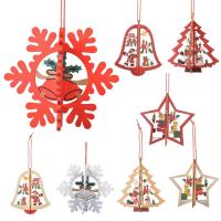 Christmas Ornament Sets for Tree Holiday Wood Tags Pendants Farmhouse Decor with Rope Christmas Ornaments DIY Crafts Snowflake Bell Pentagram Pendants 8 PCS everywhere