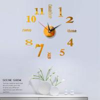 ZZOOI Modern DIY wall clock 3d mirror sticker 3d Acrylic Mirror Stickers Home Living Room Decoration  Large Clock watch bedroom decor