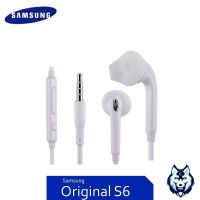 หูฟังSamsung S6 สายแบน สีดำ Earphone Samsung+ซิลิโคนหูฟัง 1 คู่ หูฟังซัมซุง ทนทาน หูฟังแท้100%