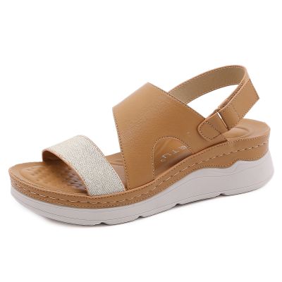 new 2023 casual sandals women sole portable cross-border line leisure female wedge