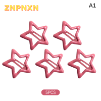 ZNPNXN ปิ่นปักผมรูปดาวสีสันสดใส5ชิ้นกิ๊บหนีบผมขนาดเล็กรูปดาวห้าแฉกสำหรับนักเรียนเครื่องประดับผมสุดหวานสำหรับเด็ก