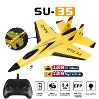 RC Plane SU35 2.4G With LED Lights Aircraft Remote Control Flying Model Glider Airplane FX820 EPP Foam Toys For Children Gifts