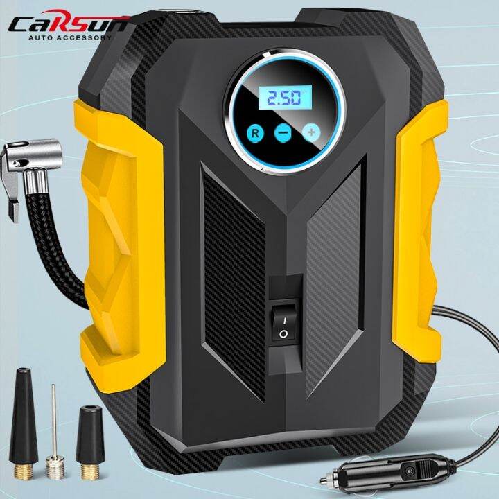 CARSUN 12V Portable Car Electric Tyre Pump Digital Tire Inflator Car ...