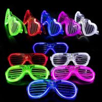 5Pcs/Set Luminous Light Glasses Led Glasses Neon Party Flashing Glasses Fluorescent LED Glow Night Bachelor Birthday Party Decor