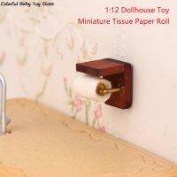 1:12 Dollhouse Miniature Tissue Paper Roll Paper with Stand Model Bathroom Decor Toy Doll House Accessories