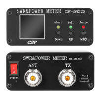 CQV-SWR120 1.8MHz-54MHz 0.5W-120W แบบพกพา SWR เครื่องวัดค่า SRW HF คลื่นสั้นเมตรพลังงาน240*240สีเต็มรูปแบบจอแสดงผลแอลซีแบบดีดิจิตอลเอฟเอ็มเอเอ็ม CW SSB Type-C ชาร์จ