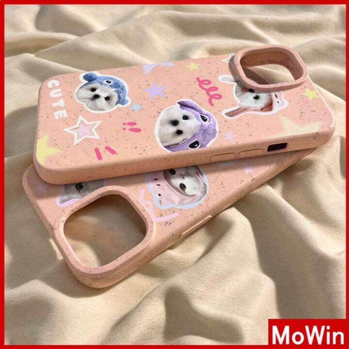 mowin-เข้ากันได้สำหรับ-เคสไอโฟน-เคสไอโฟน11-เคส-เป็นมิตรกับสิ่งแวดล้อมเคสย่อยสลายได้นุ่มกันกระแทกป้องกันสีชมพูแมวน่ารักสุนัขเข้า