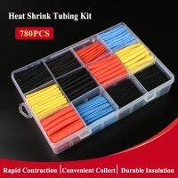 780pcs Heat Shrink Tubing Insulation Shrinkable Tubes Polyolefin Wire Cable Sleeve Kit Assortment Electronic Heat Shrink Tubes Electrical Circuitry Pa