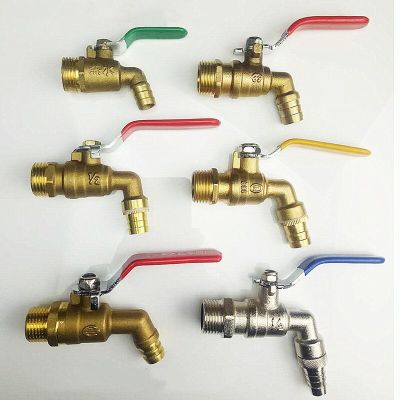 Thickened hot water nozzle 4 points 6 points 1 inch removable quick-opening faucet school faucet copper ball core Plumbing Valves