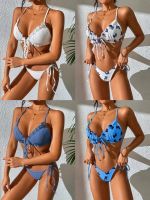 hotx 【cw】 2023 Swimsuit Color Leg Thong Swimwear Bikinis New Female 2 Piece Bathing Beachwear