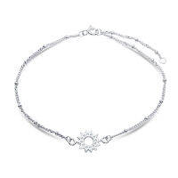 100% PURE 925 SILVER BRACELET WITH CZ STAR BRS-1200. PERFECT FOR DAILY WEAR AND GORGEOUS FOR SPECIAL EVENT.