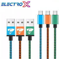 สายชาร์จ Mirco USB 1.8M 1กล่องมี3เส้น (Pack of 3) สายผ้าถักแบบกลม Android Charger Cable รับประกัน1ปี BY ELECTRO X STORE