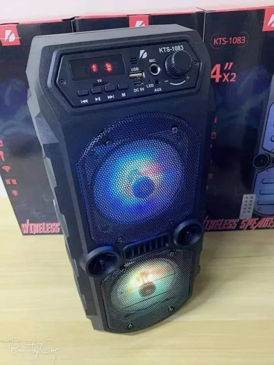 KTS 1083 Dual Speaker Portable multifunction Mini Karaoke with FM FREE ...