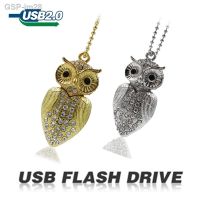 แฟลชไดร์ฟ USB กันน้ำขนาดเล็ก✴№ Jm28 Pendrive Usb Diamante Cristal 64Gb ไดร์ฟปากกา Com Formato De Coruja Genuíno 16Gb 8Gb