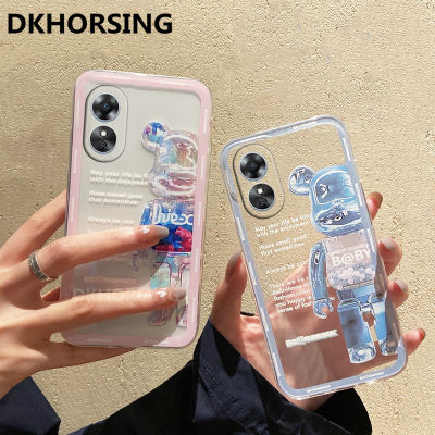 DKHORSING เคสการ์ตูน OPPO A78 5G หมีน่ารัก Oppo เคสโทรศัพท์นิ่ม A78กันกระแทกแบบใสเคสกันกระแทก2023