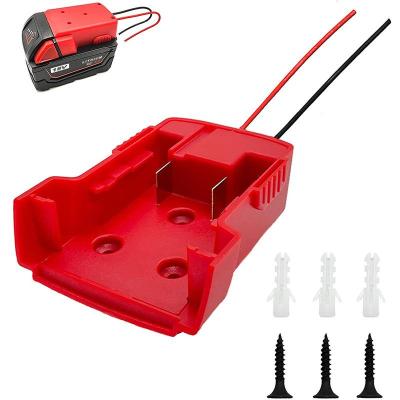 Power ล้อตัวแปลงแบตเตอรี่แบตเตอรี่ Dock Power Connector ใช้งานร่วมกับ Milwaukee M18 18V แบตเตอรี่ลิเธียมแบตเตอรี่เชื่อมต่อแบตเตอรี่พกพา Dock Connector Xinanhome