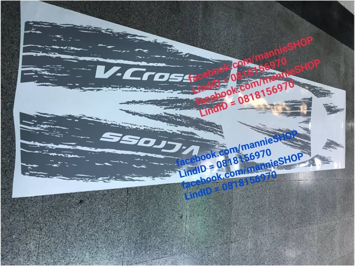 สติ๊กเกอร์งานตัดคอม-ลายข้างรถ-isuzu-dmax-v-cross-sticker-ติดรถ-แต่งรถ-อีซูซุ-vcross-สติกเกอร์-สติกเกอ-สวย-งานดี-หายาก-ติดข้างรถ-ติดประตูรถ-ติดประตู