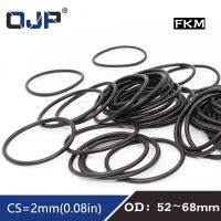 1PC Fluorine rubber Ring Black FKM O-ring Seal OD52/54/55/56/58/60/62/65/68x2mm O Ring Seal Gaskets Oil Ring Fuel Sealing Washer
