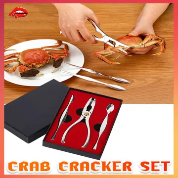 Crab Tongs Tool, 3 Pieces Seafood Tools, Metal Nutcracker Nuts