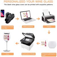 Sublimation Blanks Wine Glass Sleeve Neoprene Wine Glass Insulator Cover for Glass Sublimation Ornaments Supplies
