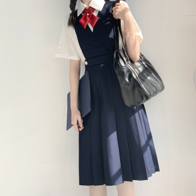 Bộ quần áo lớp học sinh trung học nữ đại mùa hè váy váy dài tốt  nghiệp đồng phục jk Nhật Bản hè tùy chỉn  Shopee Việt Nam