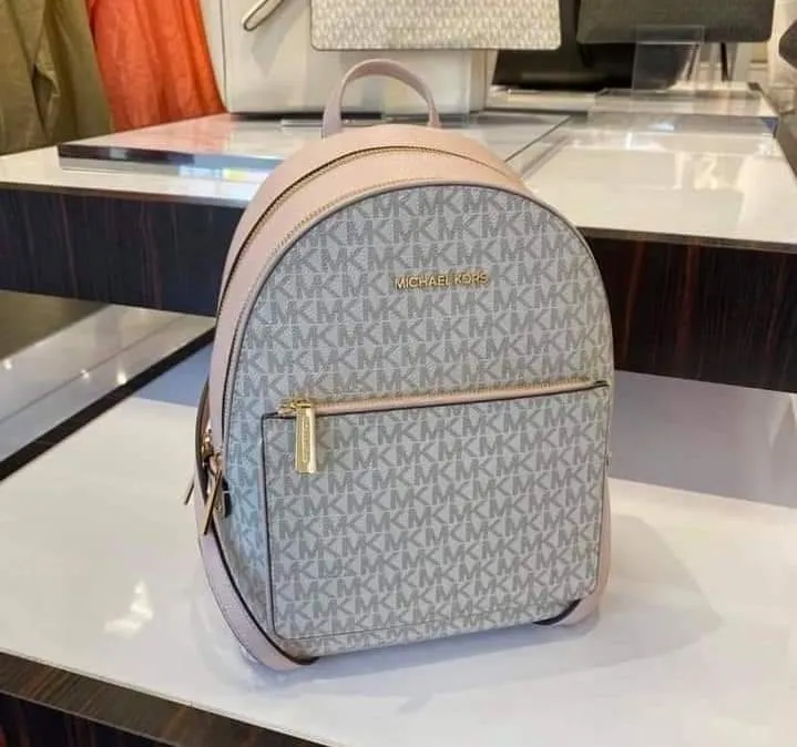 Authentic Michael Kors Medium Adina Women's Pink Monogram Backpack
