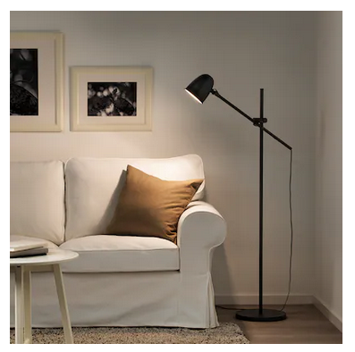 Floor/reading lamp, black